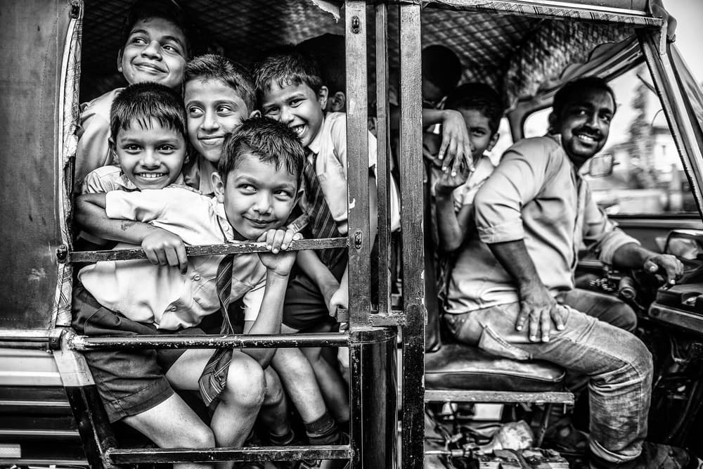 Joyful Rickshaw Ride by Marco Tagliarino — canvas wall art