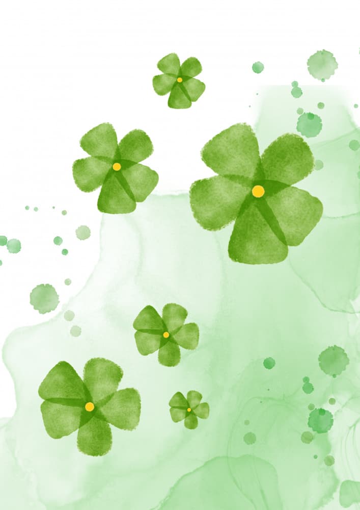 Green Watercolor Blooms by Saskia Michele — canvas wall art