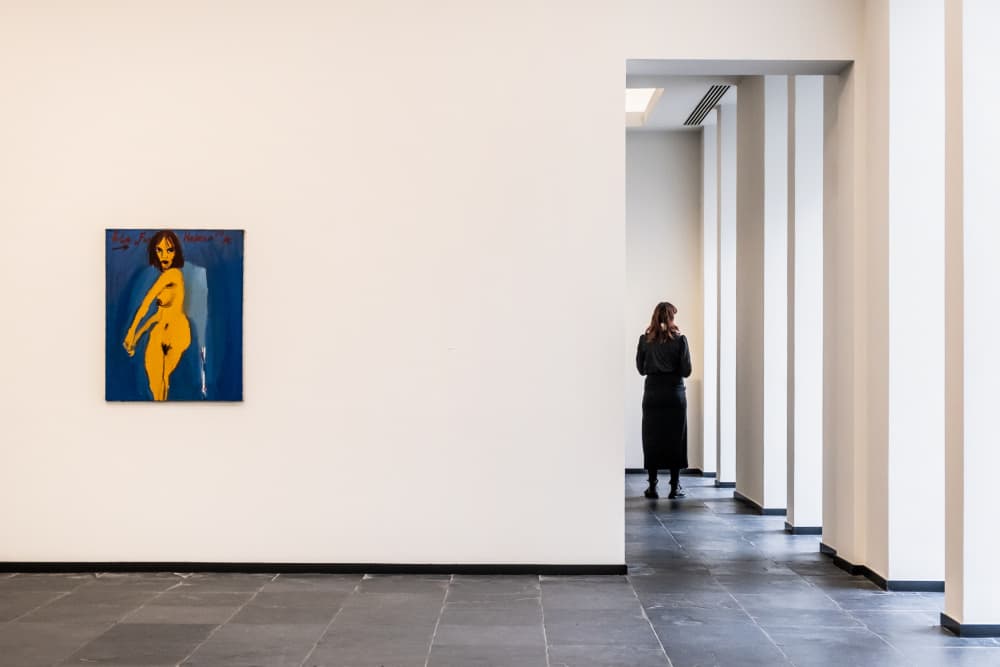 Woman Views Nude Art by Lus Joosten — canvas wall art