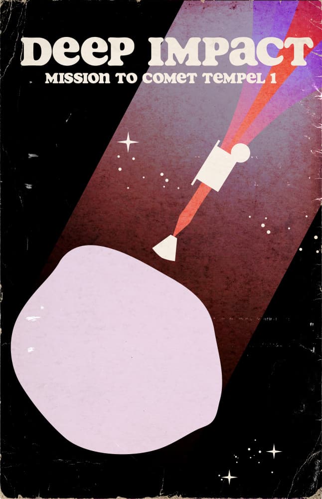 Deep Space Comet Impact by Nicholas — canvas wall art