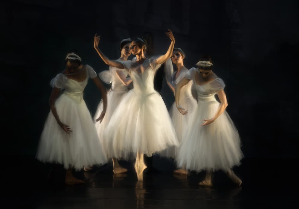 Graceful Ballet Performance by Charlaine Gerber — canvas wall art