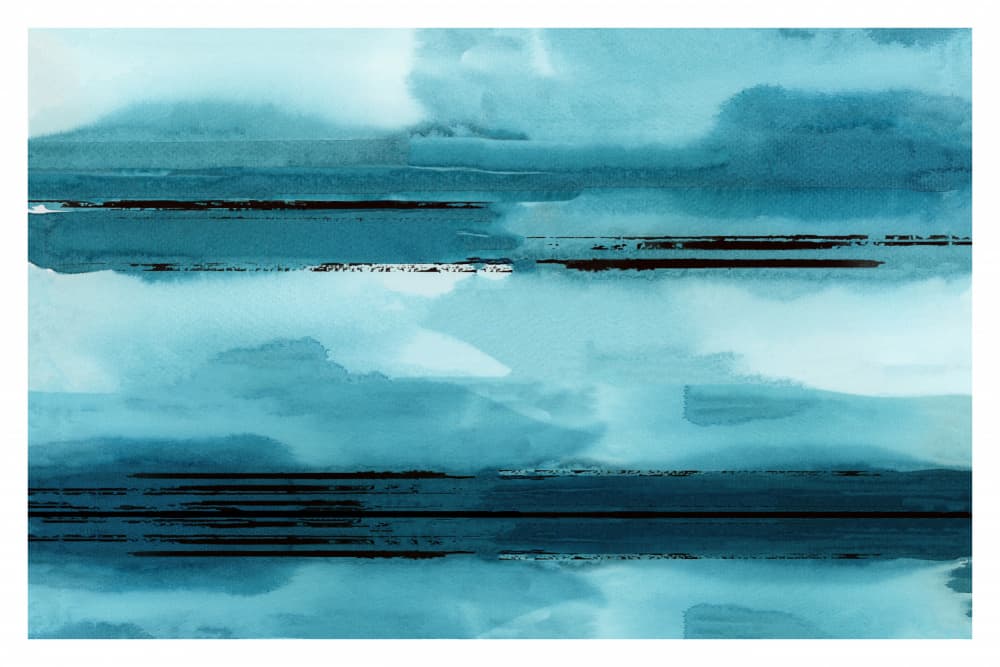 Abstract Blue Horizon by cartissi — canvas wall art