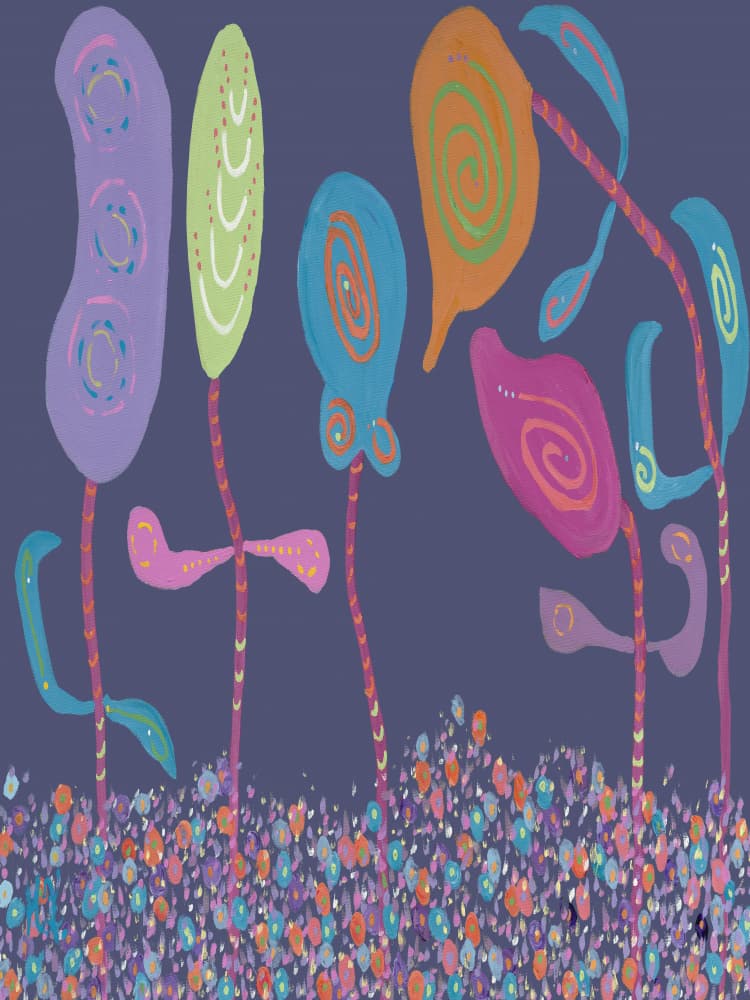 Whimsical Fantasy Garden by Helen Joynson — canvas wall art
