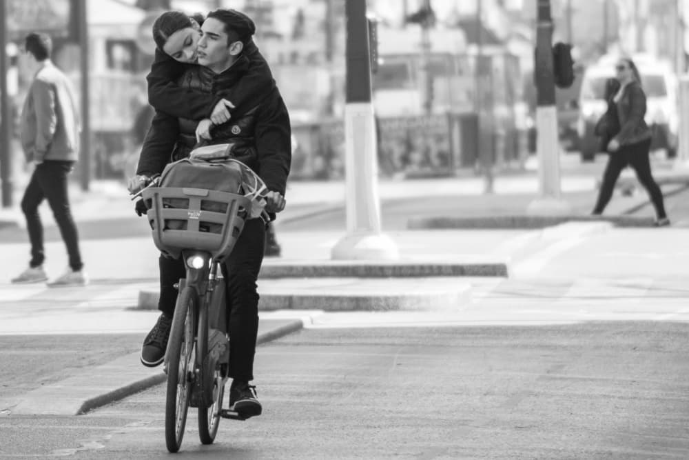 Urban Couple Ride by Ciupureanu Dan — canvas wall art
