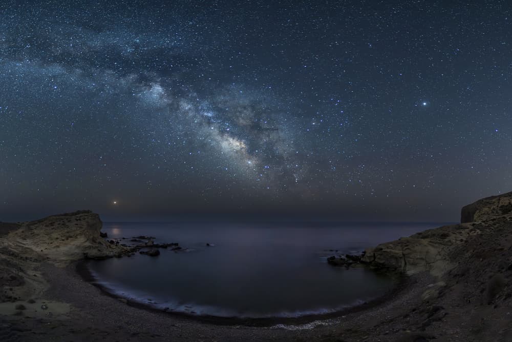 Milky Way Coastline by Manuel Jose Guillen Abad — canvas wall art
