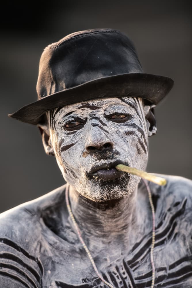 Painted Man Fedora by Trevor Cole — canvas wall art
