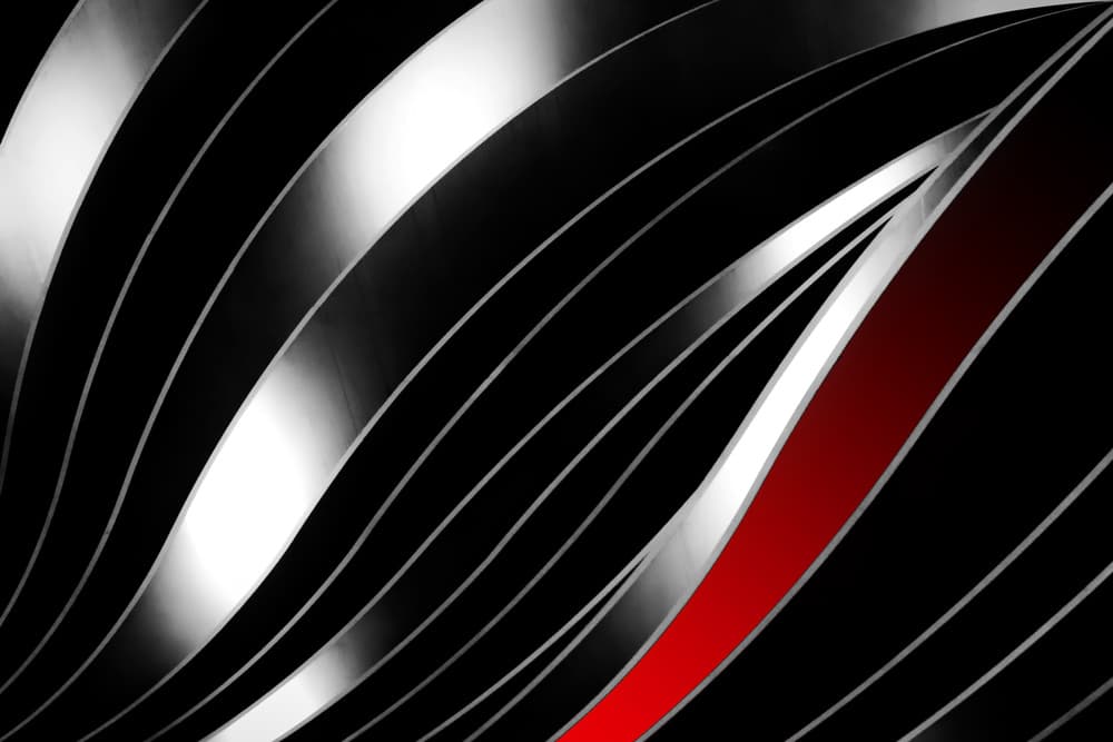 Red Metallic Flow by Hans-Wolfgang Hawerkamp — canvas wall art