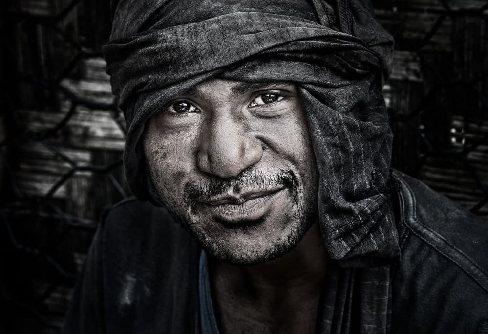 Man In Turban Smile by Joxe Inazio Kuesta Garmendia — canvas wall art
