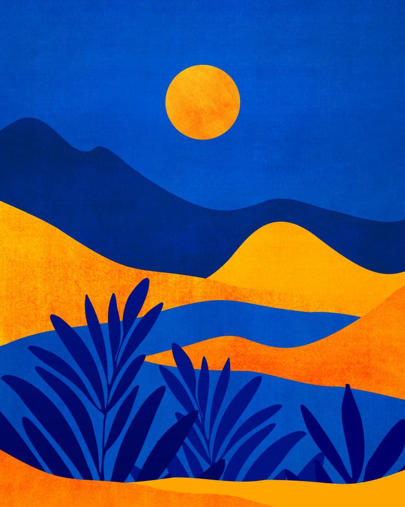 Moonrise Mountains by Kristian Gallagher — canvas wall art