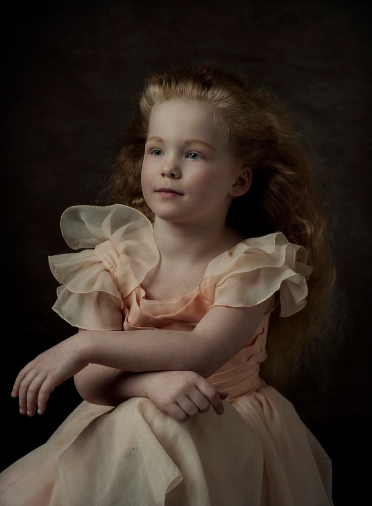 Elegant Child Portrait by Monika Vanhercke — canvas wall art
