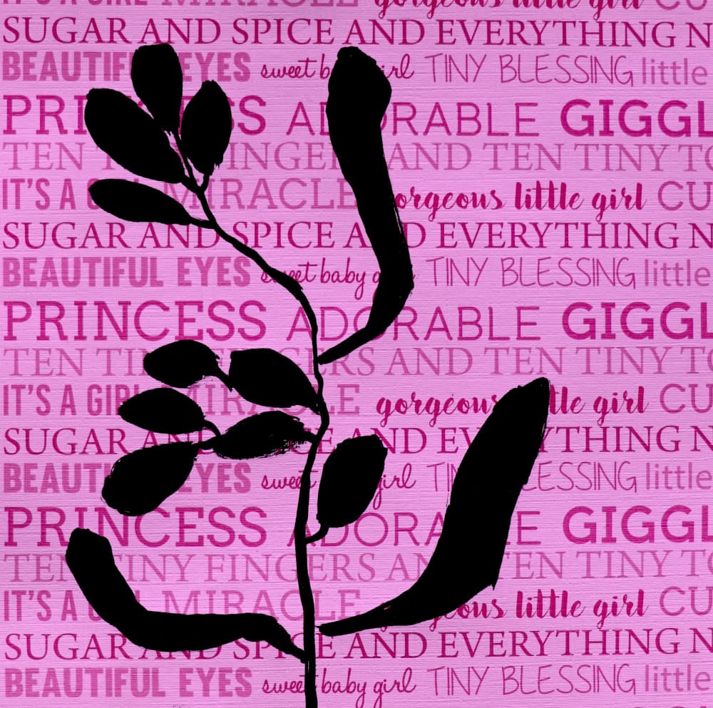 Sweet Pink Nursery Floral by Santhosh ch — canvas wall art
