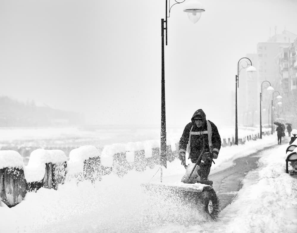 Snowy Winter Work by Julien Oncete — canvas wall art