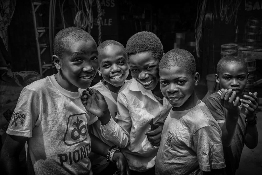 Five Happy Boys by Pavol Stranak — canvas wall art