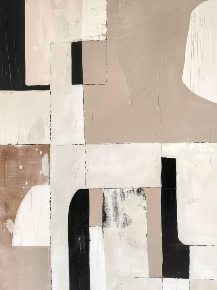 Modern Neutral Blocks by Nadjaa — canvas wall art