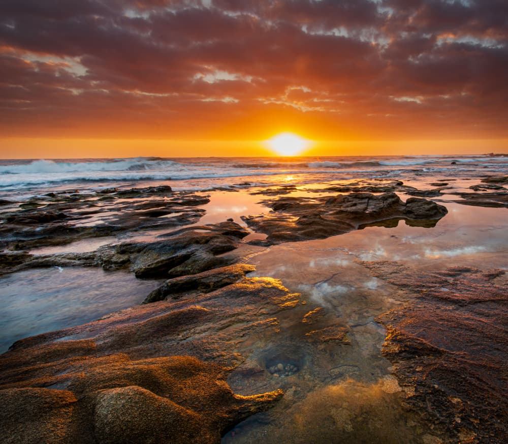 Dramatic Ocean Sunset by Gianpaolo Meriana — canvas wall art