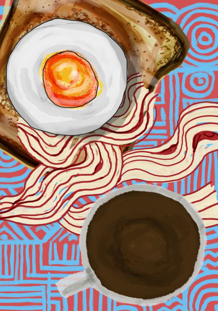 Coffee and Breakfast by XHOZUCAN — canvas wall art