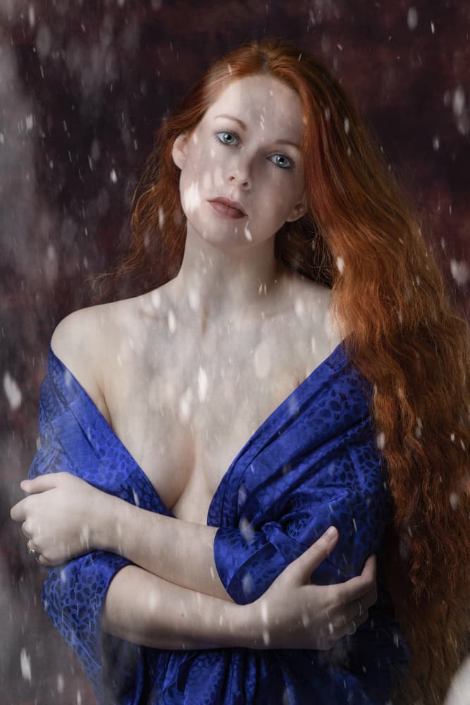 Redhead In Winter Snow by Jan Slotboom — canvas wall art