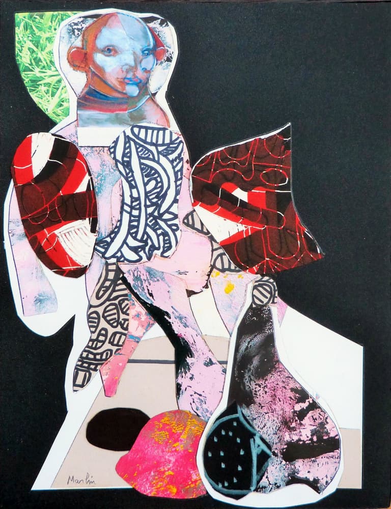 Vibrant Abstract Figure by Pascal Marlin — canvas wall art