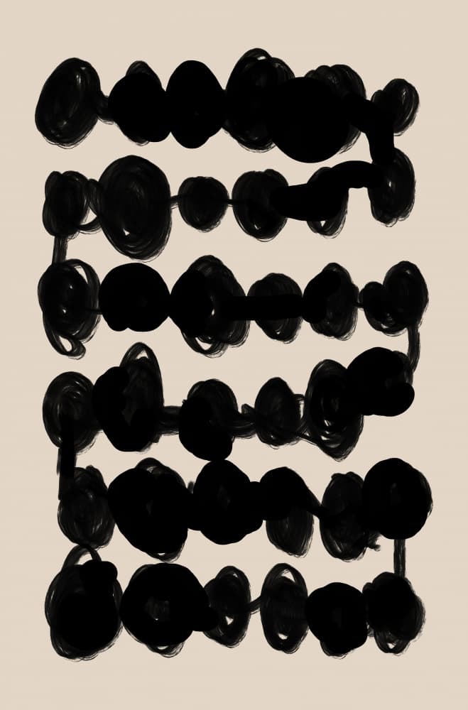 Abstract Black Forms by Melloi Art Prints — canvas wall art