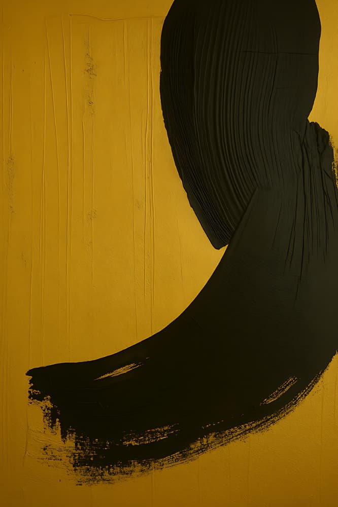 Black Brushstroke Abstract by HUGO — canvas wall art