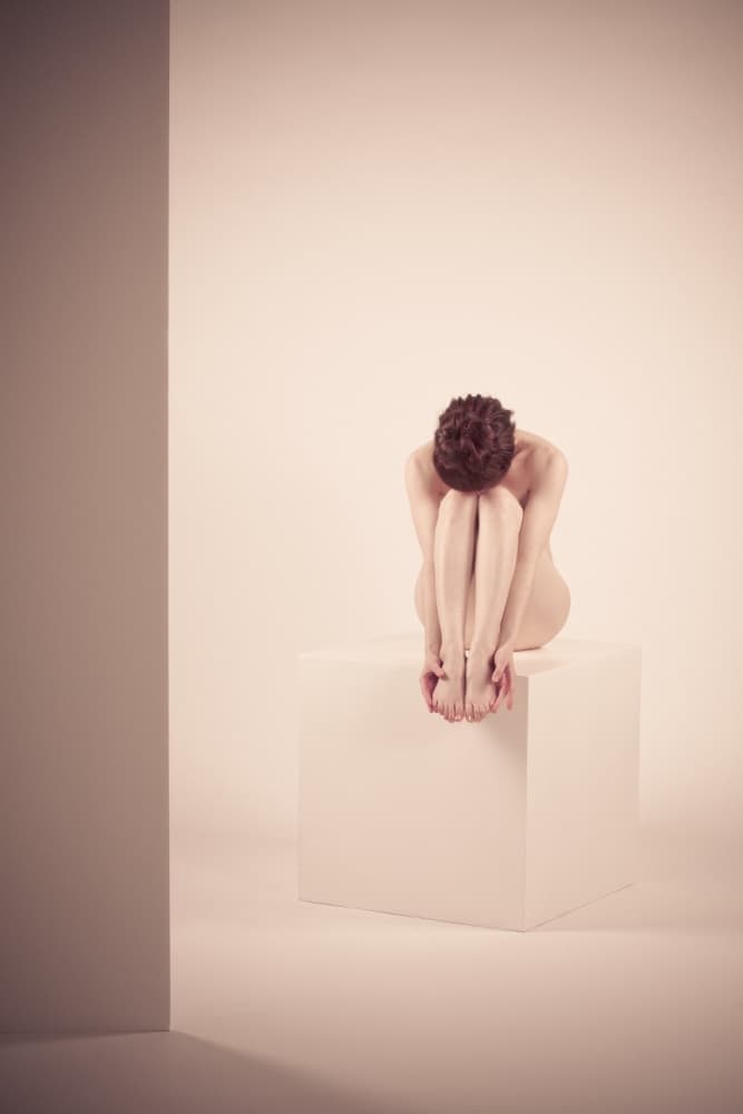 Pensive Nude Figure by JAE — canvas wall art