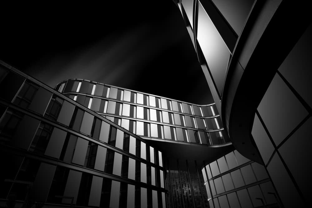 Curved Glass Architecture by Matthias Hefner — canvas wall art