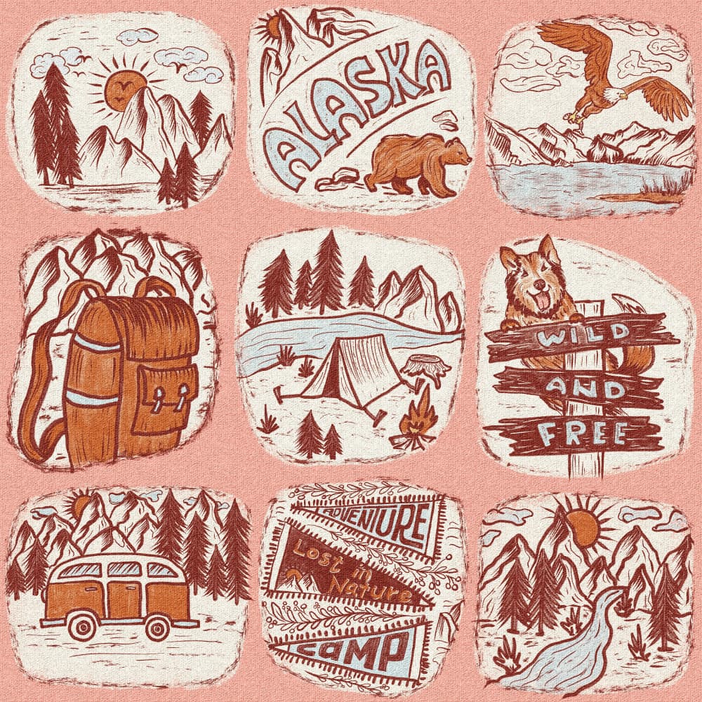 Rustic Alaska Adventures by Olena Kovalova — canvas wall art