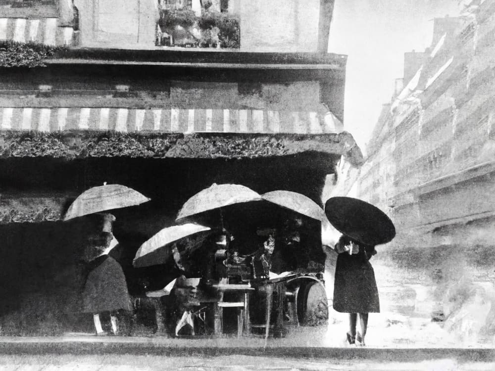 Rainy Parisian Cafe by Adam Dauria ☂ — canvas wall art