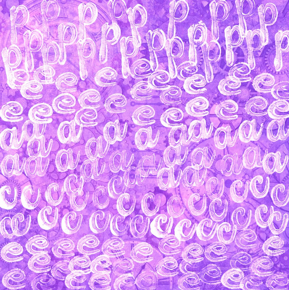 Purple Steampunk Script by Santhosh ch — canvas wall art