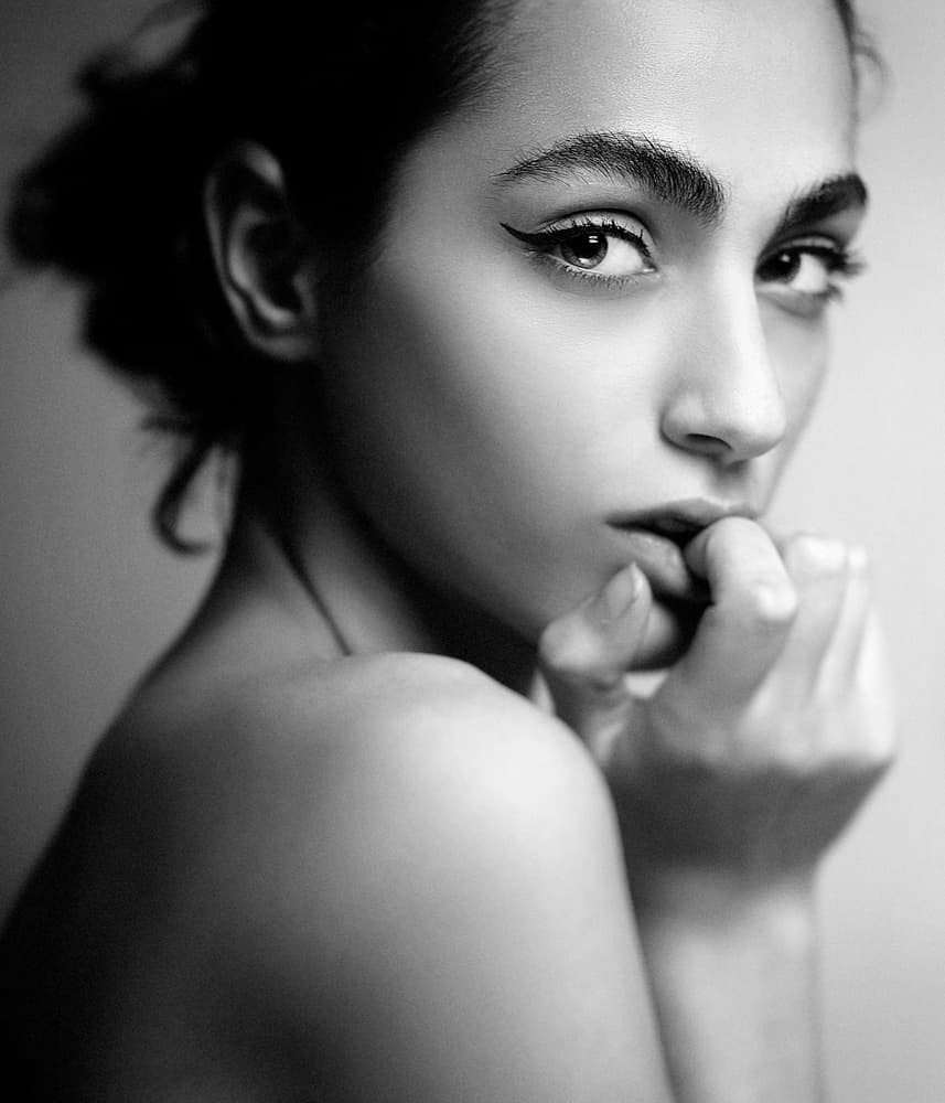 Pensive Young Woman by Amin Hamidnezhad — canvas wall art