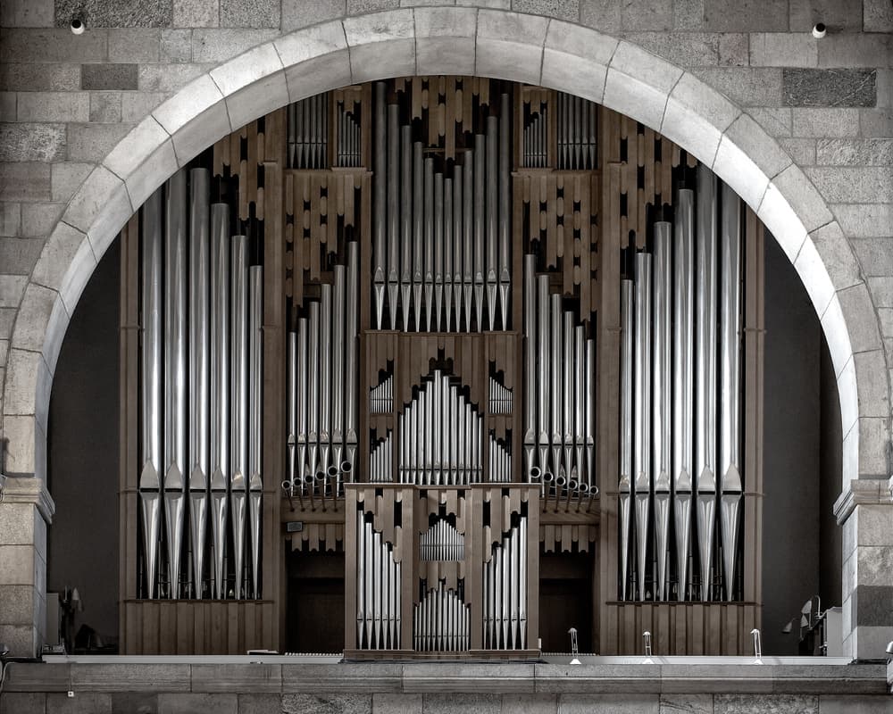 Grand Pipe Organ Arch by Leif Løndal — canvas wall art