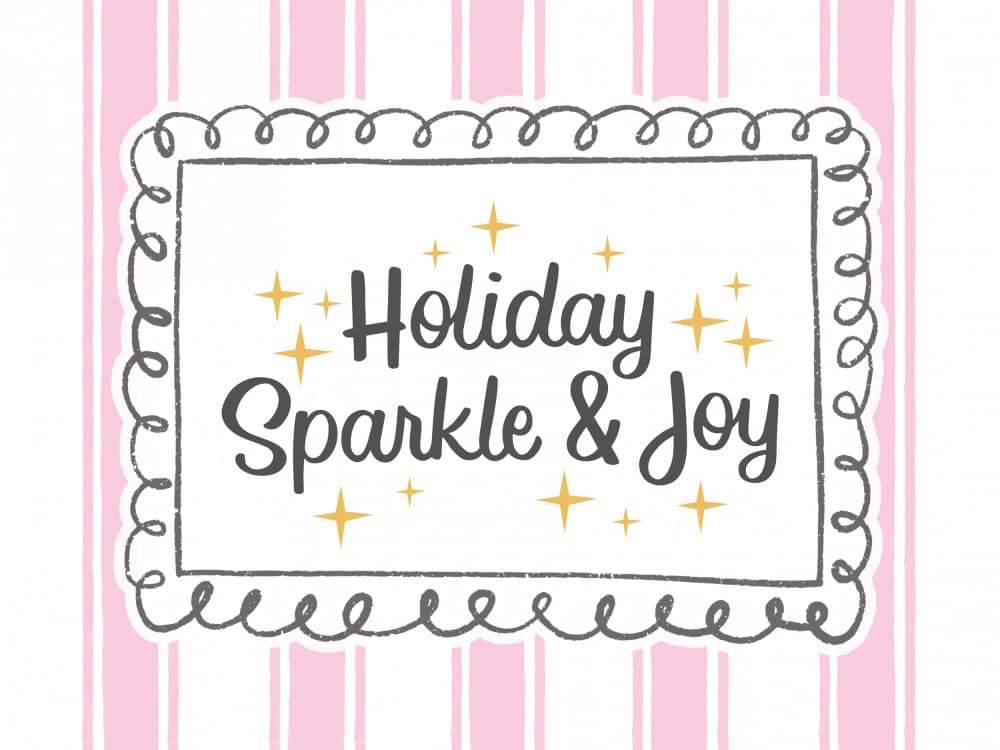 Holiday Sparkle Joy Frame by Jolly and Dash — canvas wall art