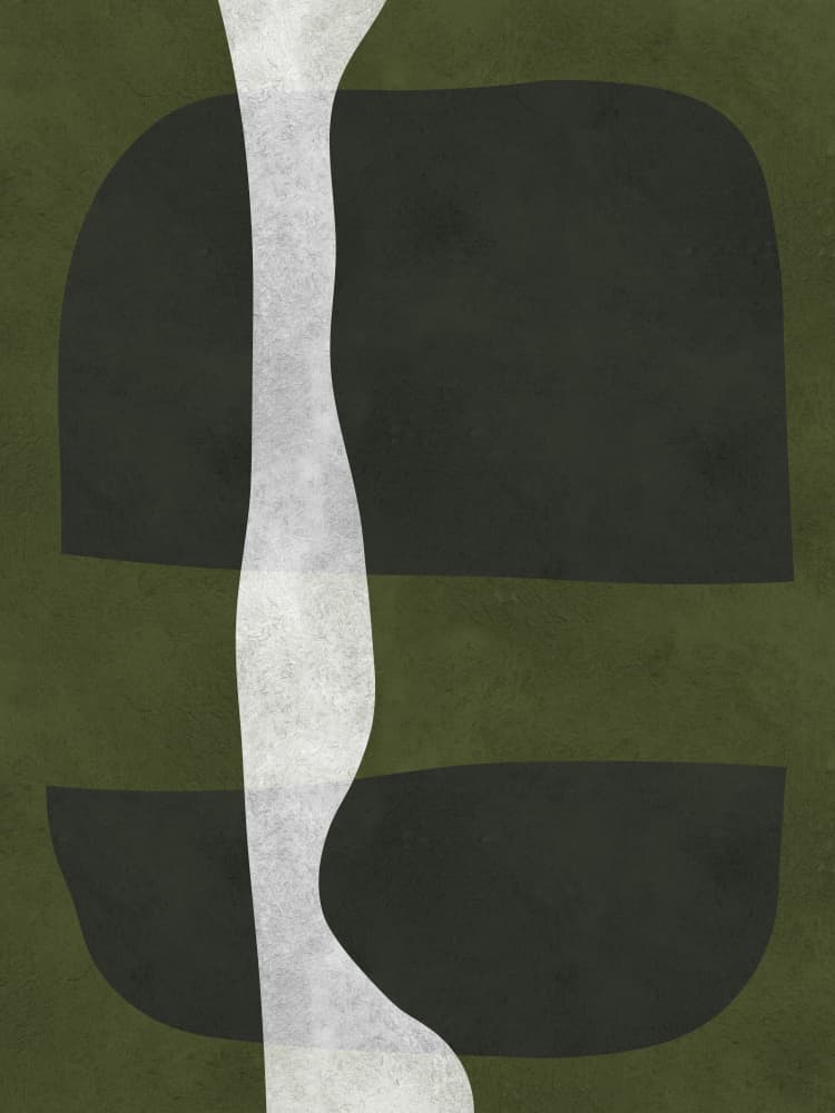 Organic Green Forms by Vitor Costa — canvas wall art