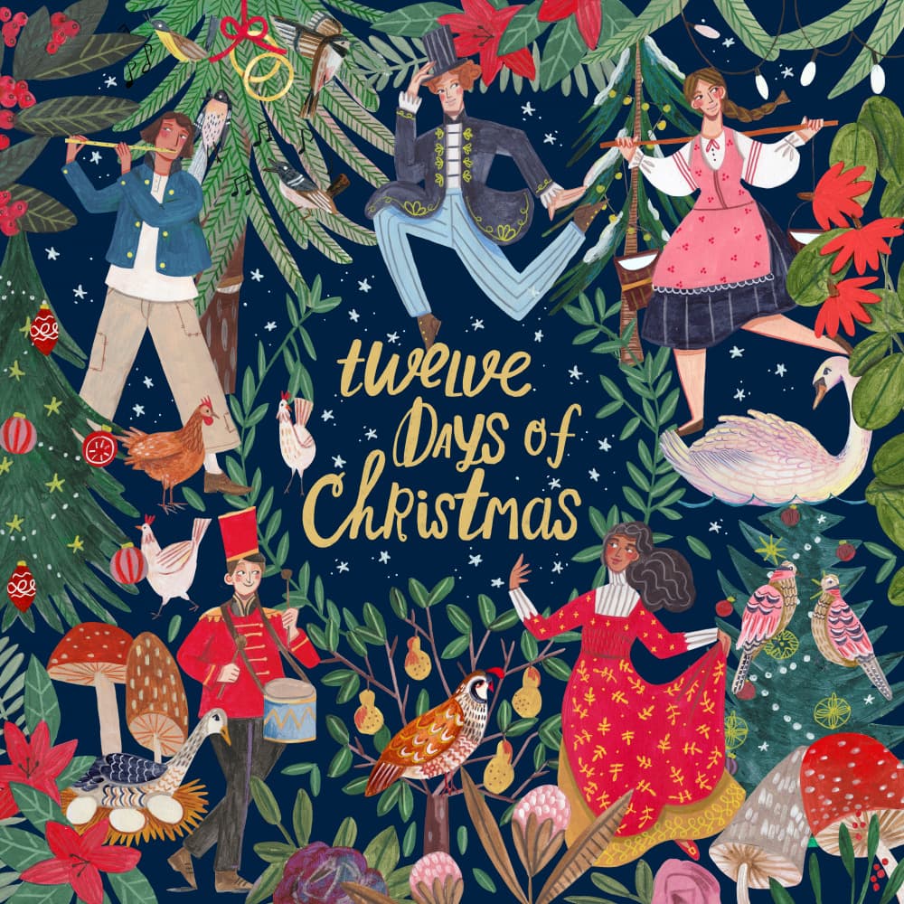 Twelve Days of Christmas by Caroline Bonne Müller — canvas wall art
