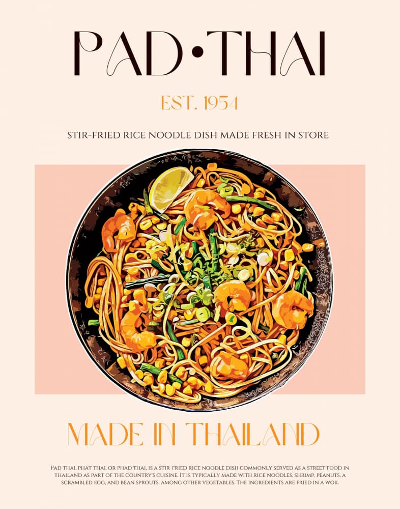 Authentic Pad Thai by Nazma Khokhar — canvas wall art