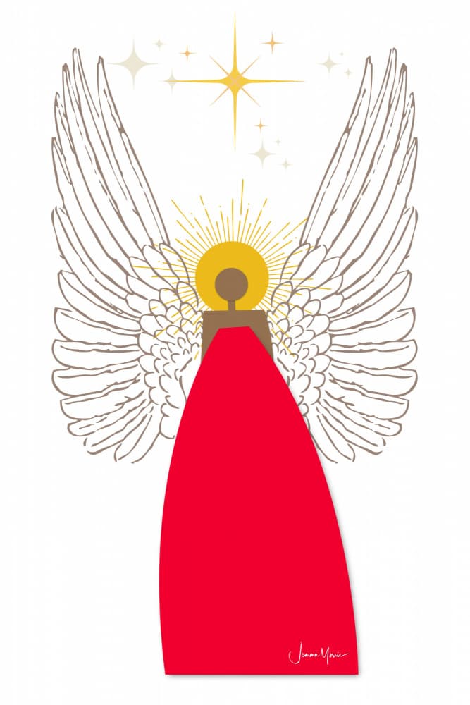 Celestial Christmas Angel by Jemma Morris — canvas wall art