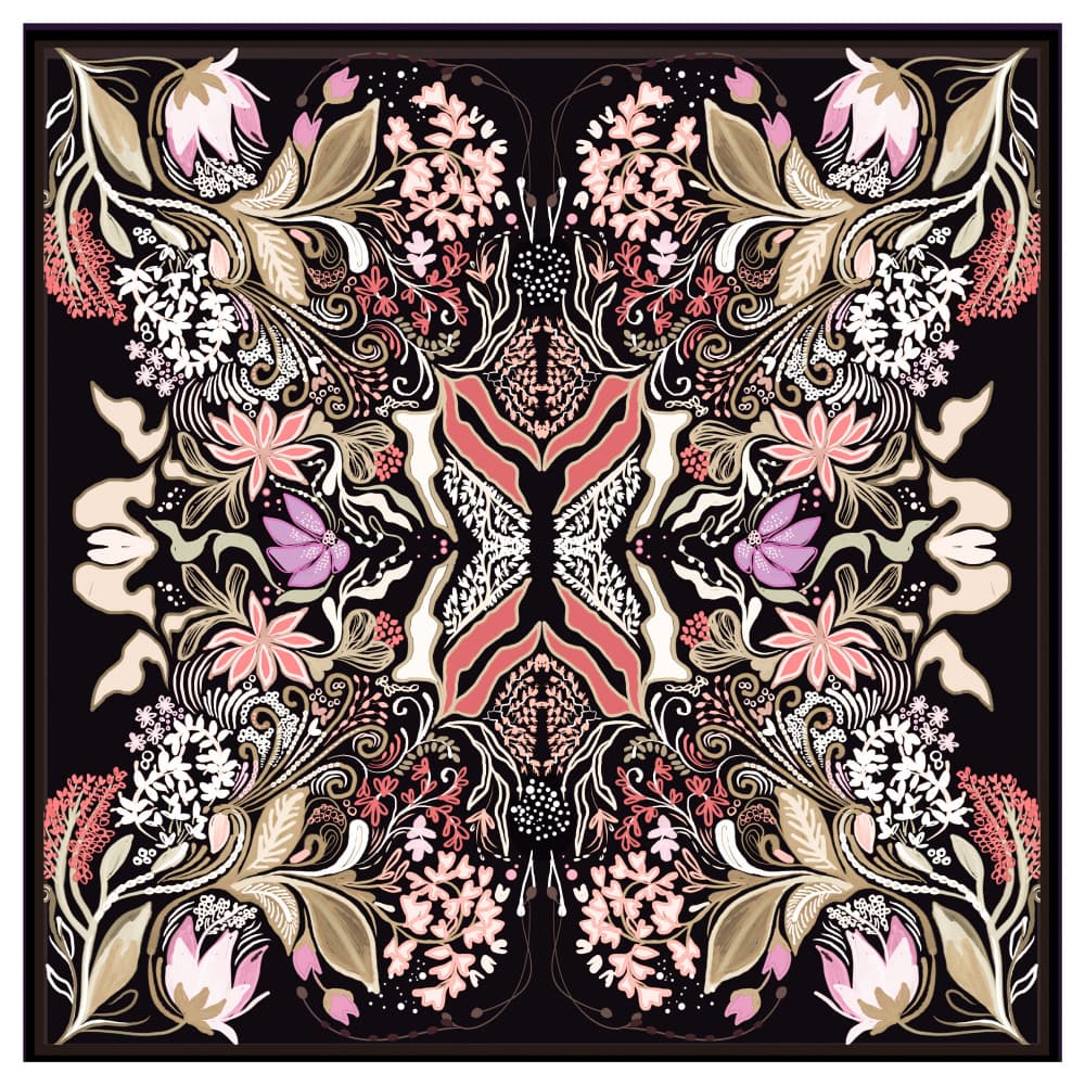 Ornate Dark Floral by Josie George — canvas wall art
