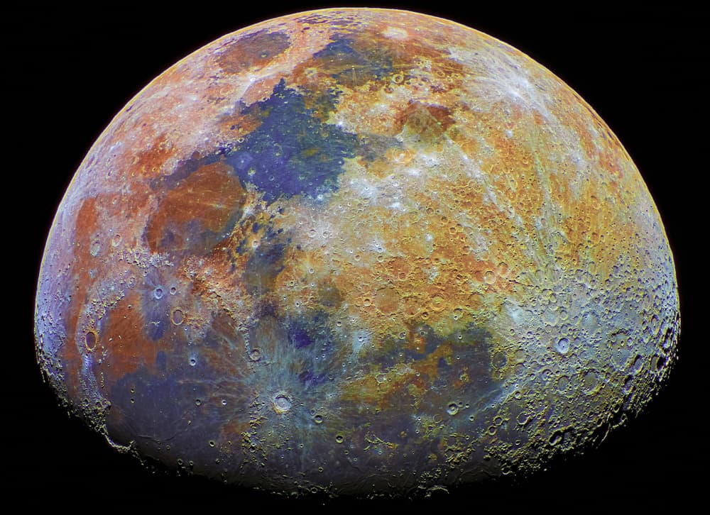 Colorful Lunar Surface by Alberto Ghizzi Panizza — canvas wall art