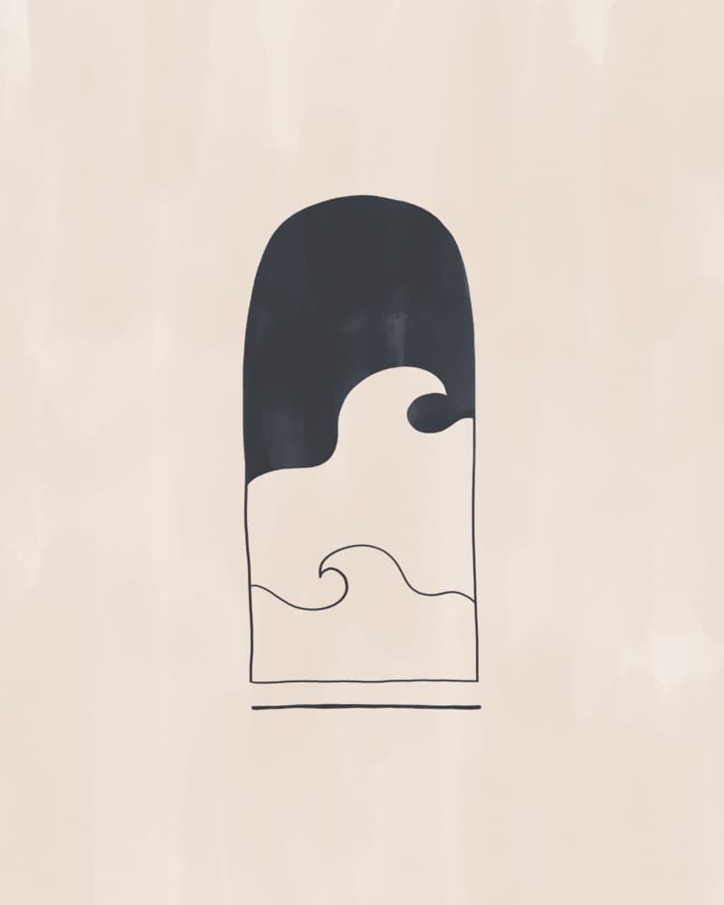Serene Ocean Arch by Ivy Green Illustrations — canvas wall art