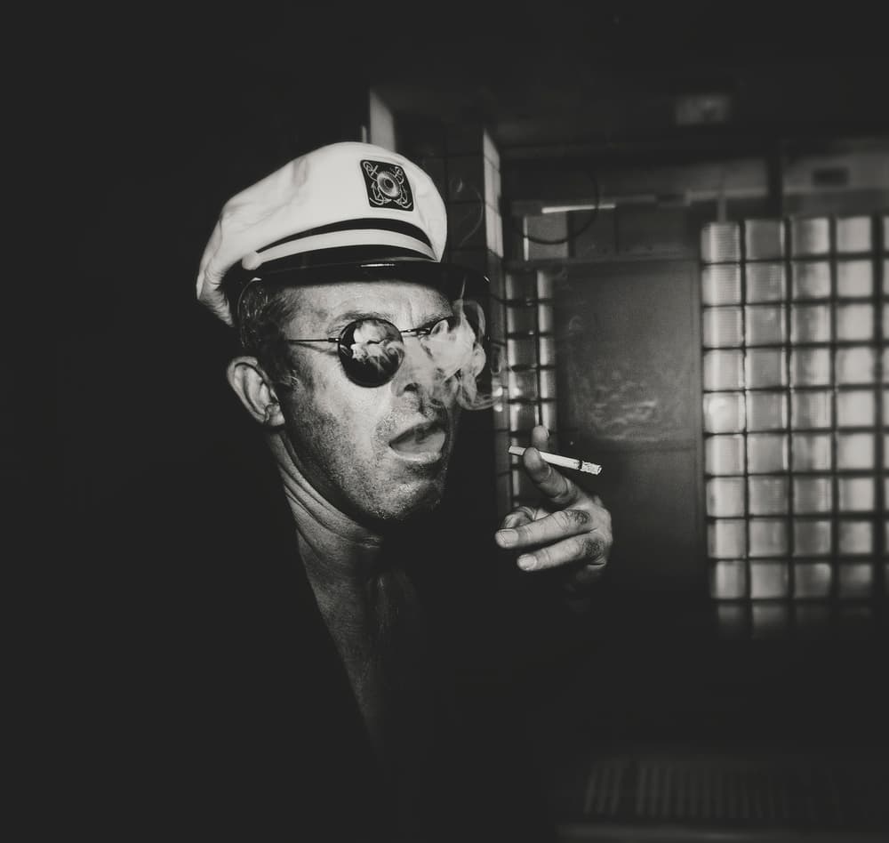 Smoking Captain Portrait by Yuri Shepelev — canvas wall art