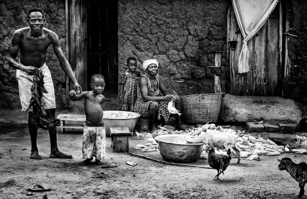 African Village Life by Joxe Inazio Kuesta Garmendia — canvas wall art