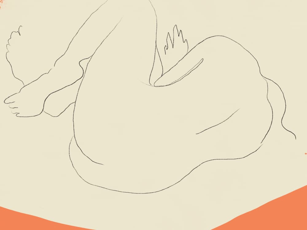 Elegant Line Nude by Little Dean — canvas wall art