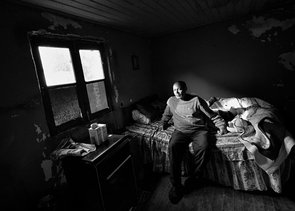 Lonely Man In Room by Carlos Costa — canvas wall art