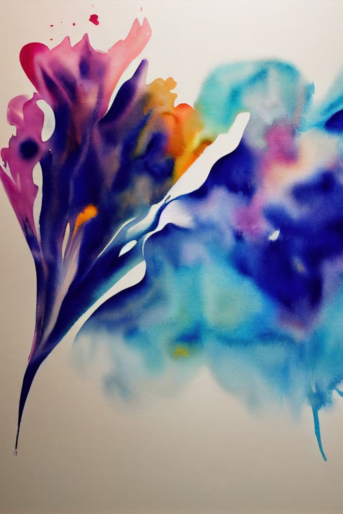 Vibrant Watercolor Abstract by Mauro — canvas wall art