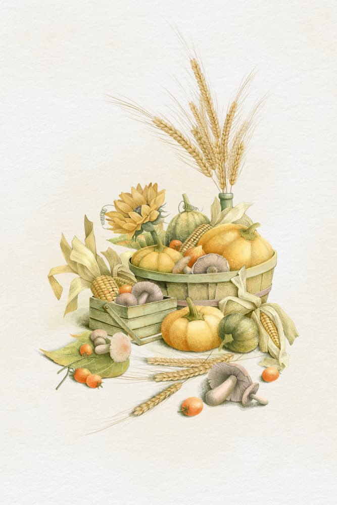Autumn Harvest Still Life by Xuan Thai — canvas wall art