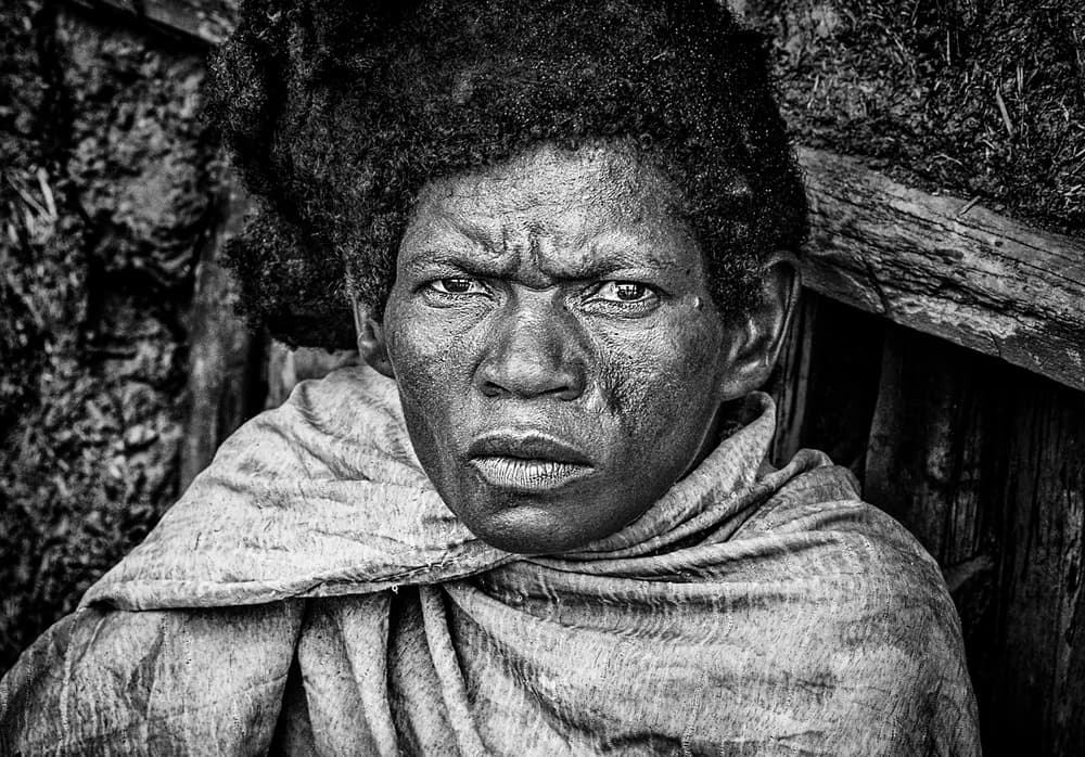 Man's Intense Gaze by Joxe Inazio Kuesta Garmendia — canvas wall art