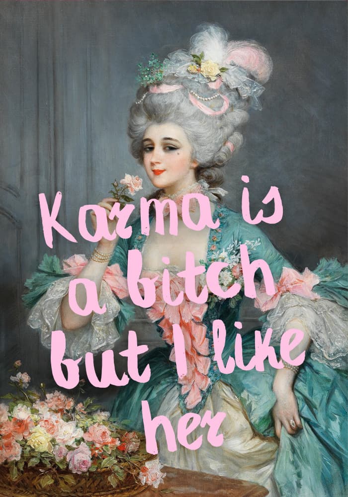 Karma Is A Bitch by Athene Fritsch — canvas wall art