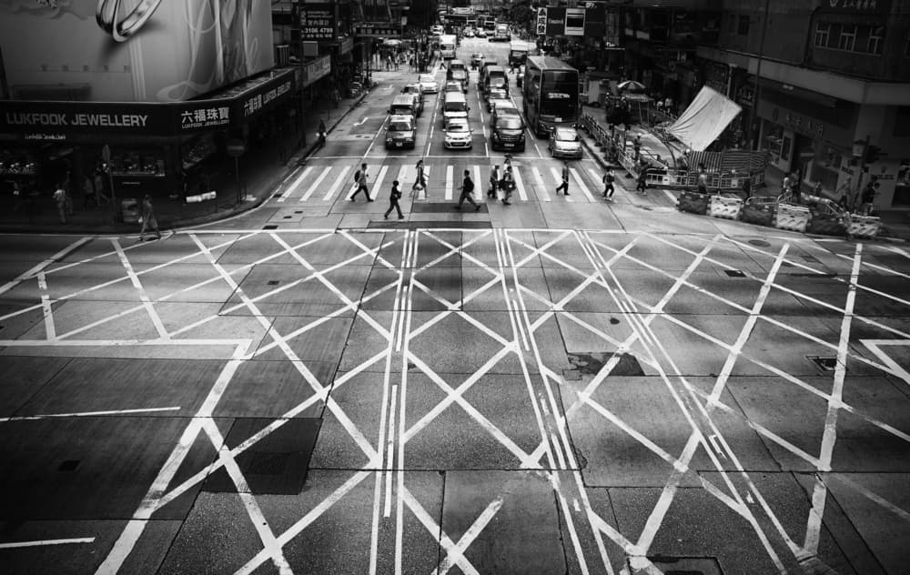 Urban Intersection Lines by C.S. Tjandra — canvas wall art