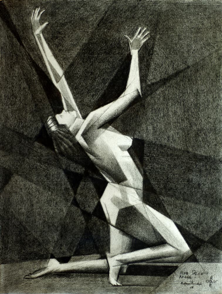 Dynamic Geometric Dancer by Corné Akkers — canvas wall art