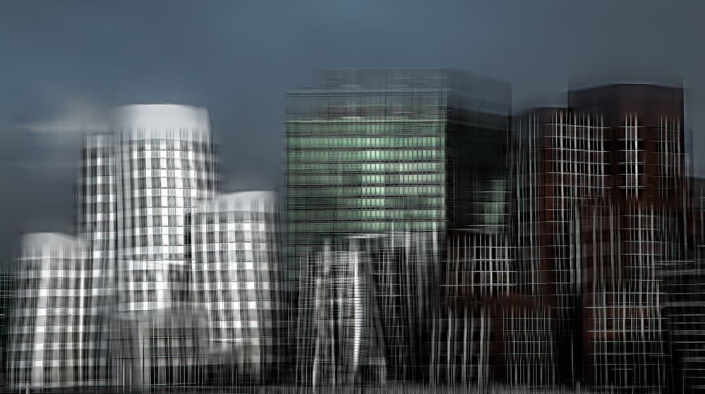 Abstract Cityscape Blur by Gilbert Claes — canvas wall art